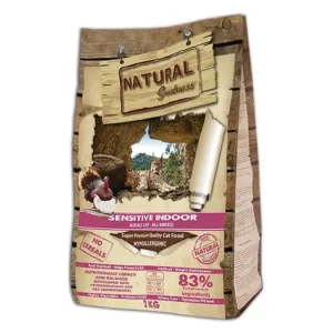 Nejlepší Cena Natural Greatness Sensitive Indoor Cat Recip/kuře,krůta/ 2kg