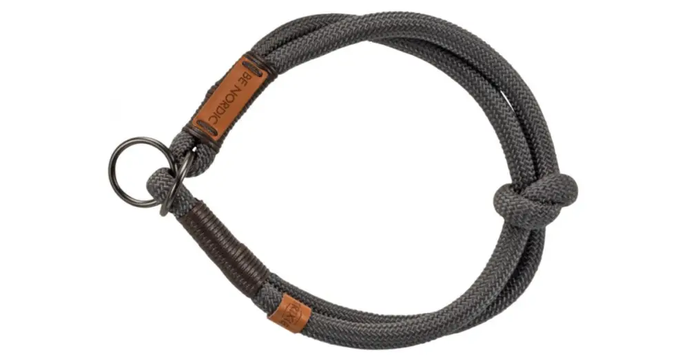 BE NORDIC stahovací obojek, L: 50cm/13mm, tmavošedá/hnědá Horká Nabídka