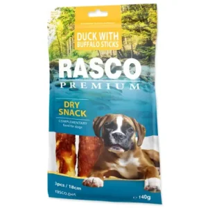 RASCO Premium 3 tyčinky bůvolí obalené kachním masem Cenová Bomba