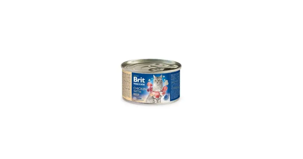 Vysoce Kvalitní Brit Premium Cat by Nature konz Chicken&Beef 200g