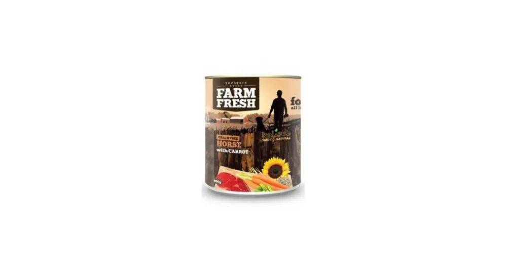 Novinka Farm Fresh Dog Horse with Carrot konzerva 800g