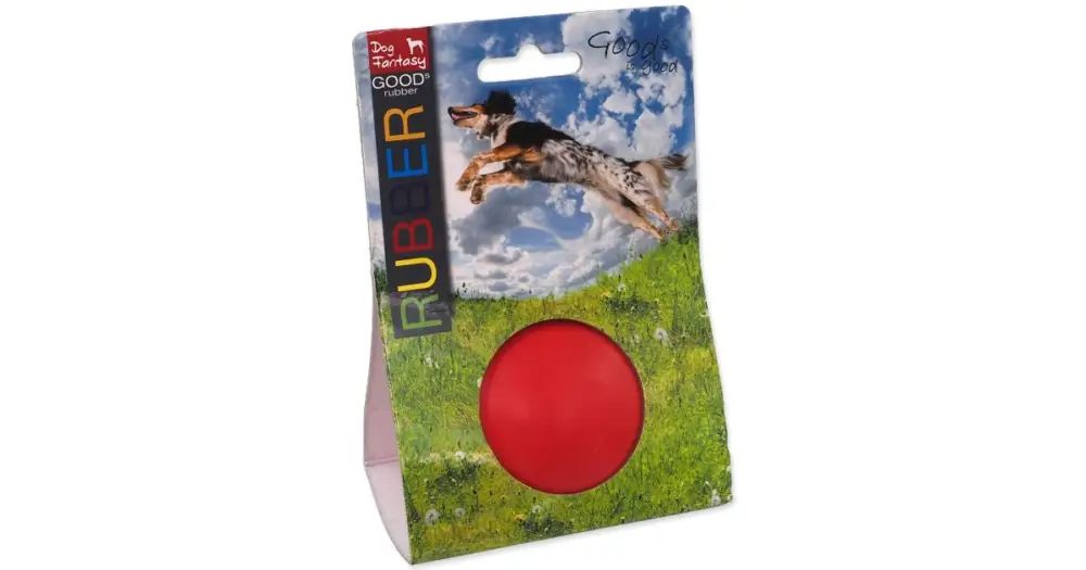 DOG FANTASY míč gumový házecí červený 6 cm 1ks Nová Kolekce