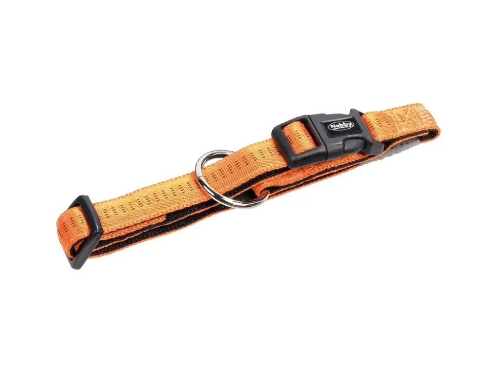 Horká Nabídka Nobby SOFT GRIP obojek S-M 30-45cm / 20mm oranžová
