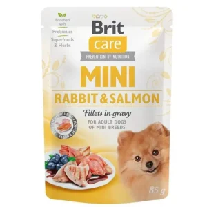 Brit Care Dog Mini Rabbit&Salmon fillets in gravy 85g Vysoce Kvalitní
