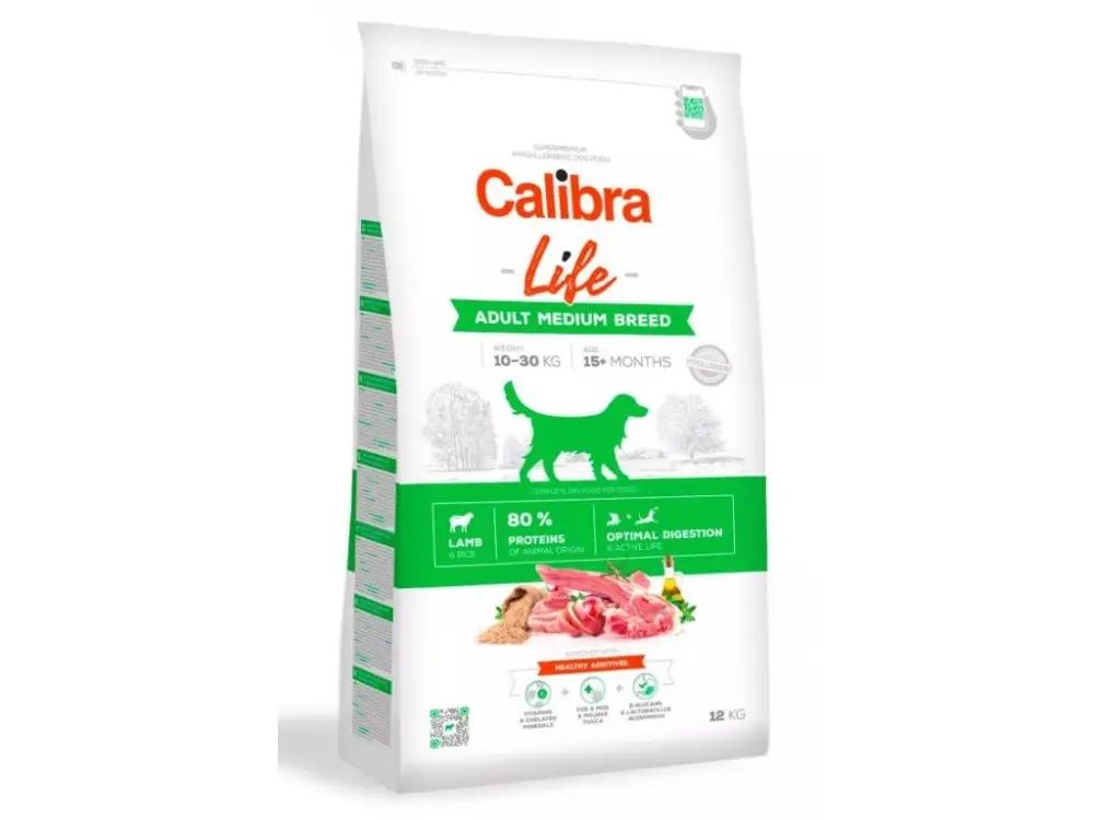 Calibra Dog Life Adult Medium Breed Lamb 12kg Bezpečná Platba