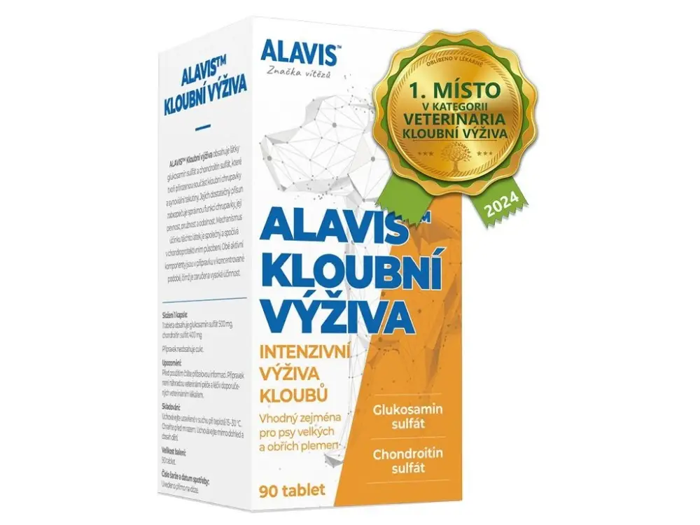 Alavis Kloubní výživa pro psy 90 tablet+ ZDARMA Plátěná taška ALAVIS Sezónní Sleva