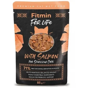 Fitmin For Life Lososová kapsička pro kastrované kočky 85g Autentický