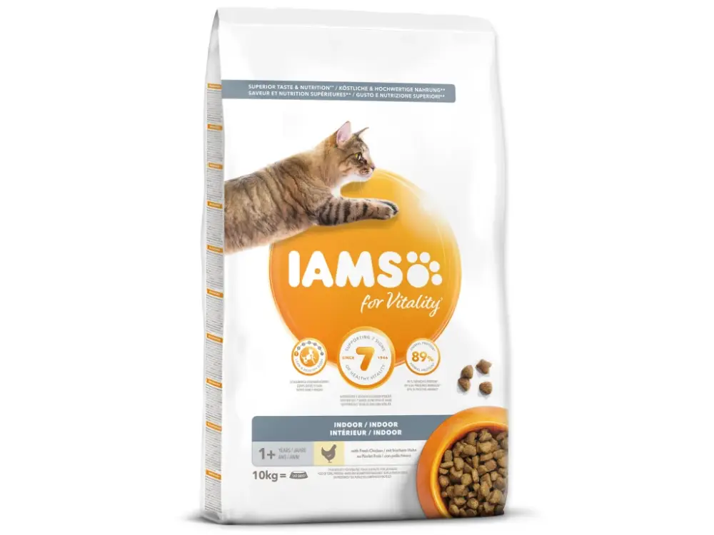 IAMS Cat Adult Indoor Chicken 10 kg Horká Nabídka