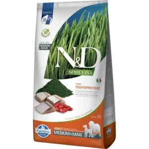 Jen Po Omezenou Doba N&D SPIRULINA DOG Adult M/L Herring & Wolfberry 7kg
