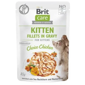 Objednat Nyní Brit Care Cat Fillets in Gravy Kitten Choi.Chicken 85g