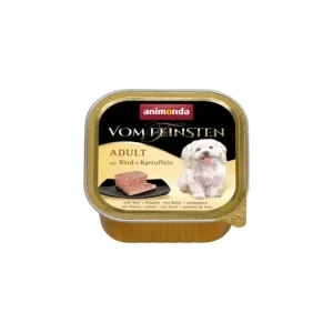 Oblíbený ANIMONDA Vom Feinsten paštika ADULT hovězí s brambory pro psy 150g