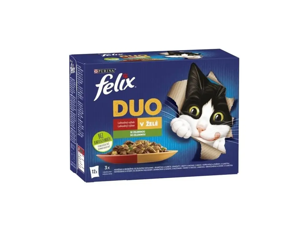 Zlevněný Felix Fantastic Duo Multipack lahodný výběr se zeleninou 12x85g