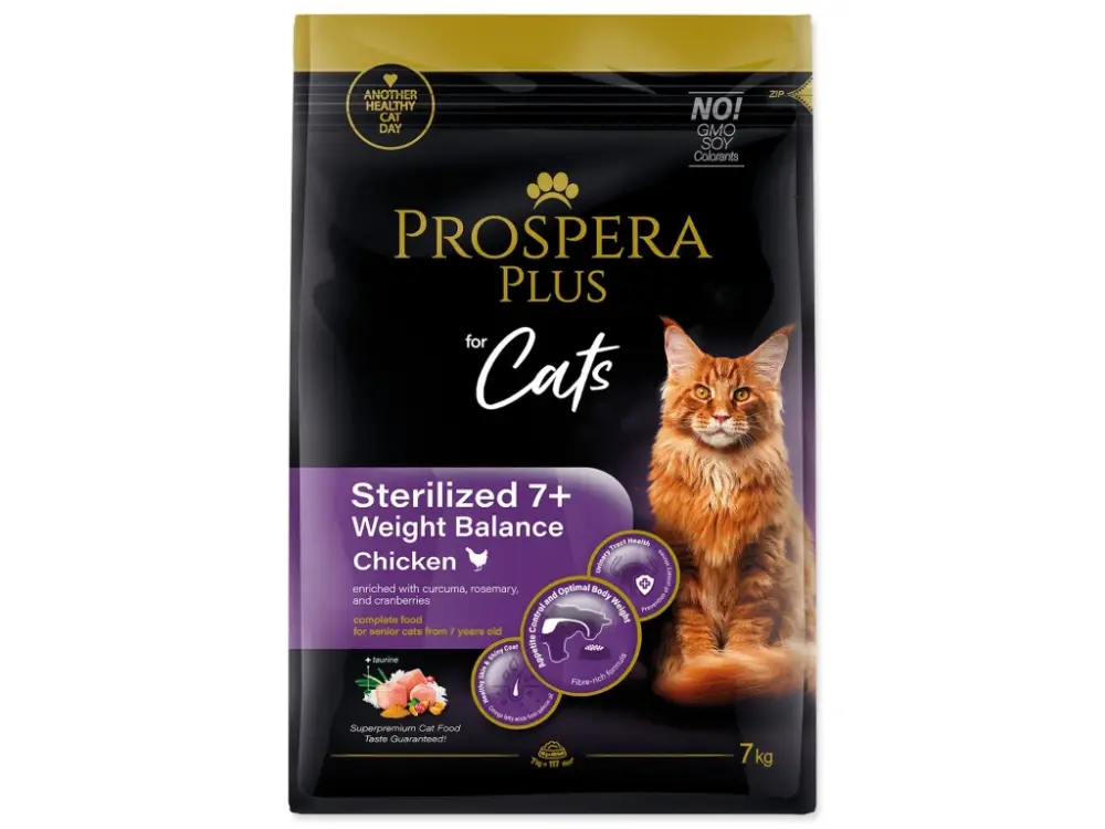 Prospera Plus Sterilized 7+ Chicken Weight Balance 7kg Top Prodej