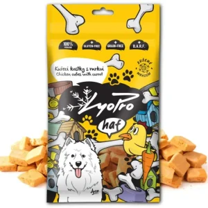 Lyopro Dog pochoutka Kuřecí kostky s mrkví 50g Aktuální