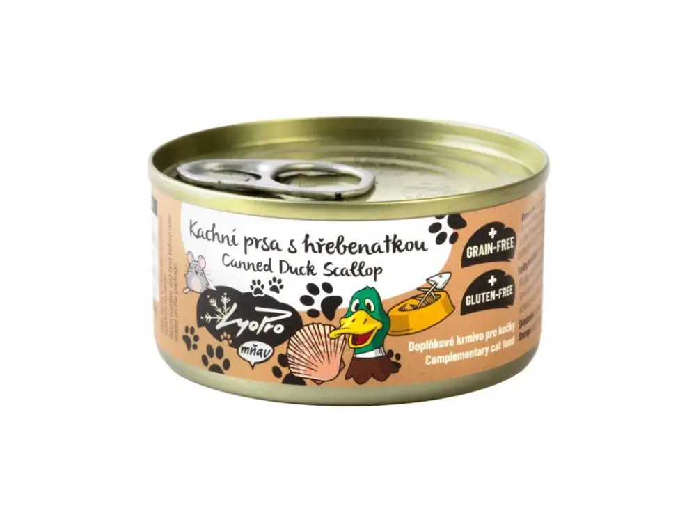 Lyopro Cat konzerva Kachní prsa s hřebenatkou 85g Tovární Cena
