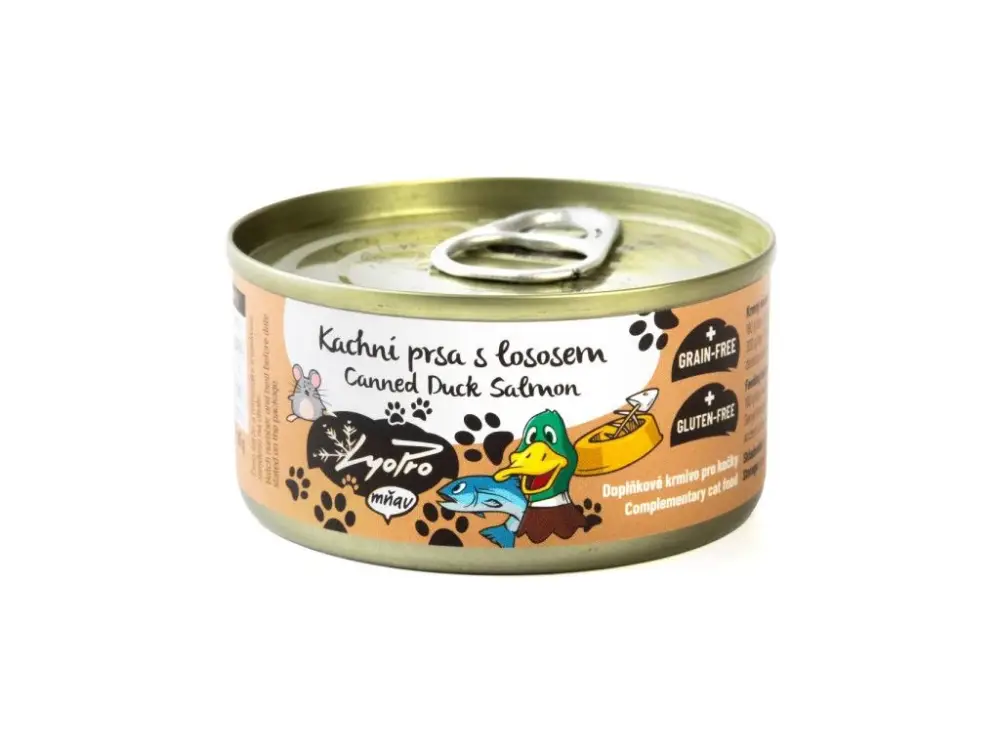 Oblíbený Lyopro Cat konzerva Kachní prsa s lososem 85g