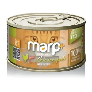 Omezená Nabídka Marp Holistic Plus konzerva pro kočky – Kuřecí paté s krevetami 70g