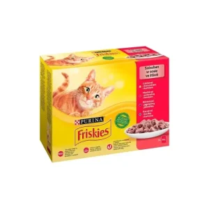 Friskies Cat kapsičky hovězí, kuře, kachna, jehně ve šťávě 12×85g Bezpečná Platba
