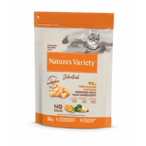 Nature´s variety selected pro kastrované kočky s kuřecím 300g Speciální Cena