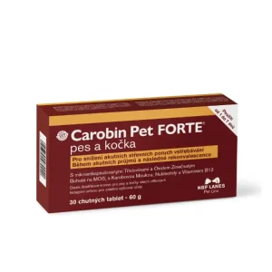 Vysoce Kvalitní Carobin Pet Forte pro psy a kočky 30tbl