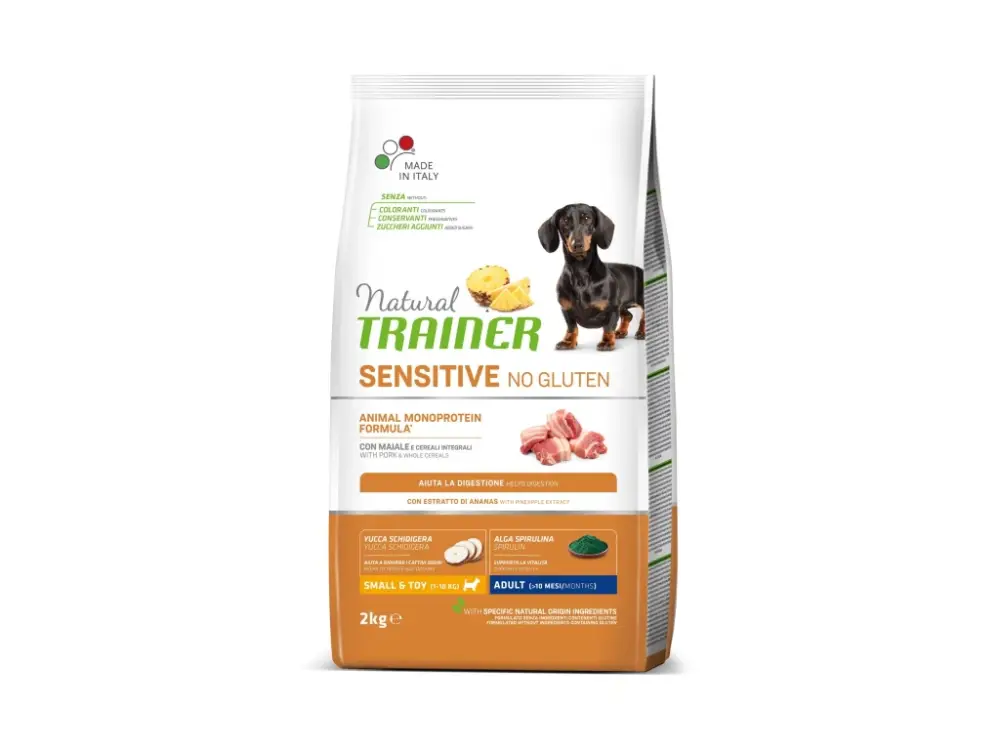 TRAINER Natural Sensitive No gluten Adult Mini vepřové 2kg Finální Výprodej