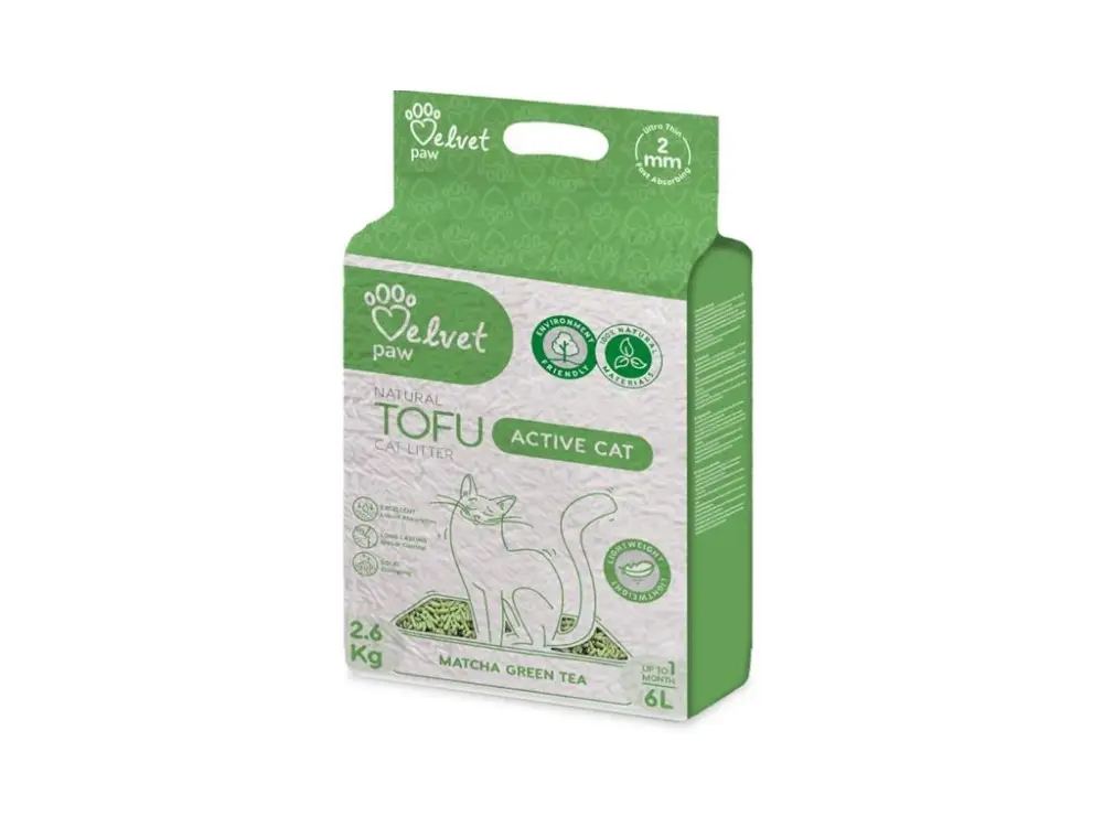 Vrácení Zdarma Podestýlka cat Velvet Paw Tofu Active cat 6l / 2,6kg