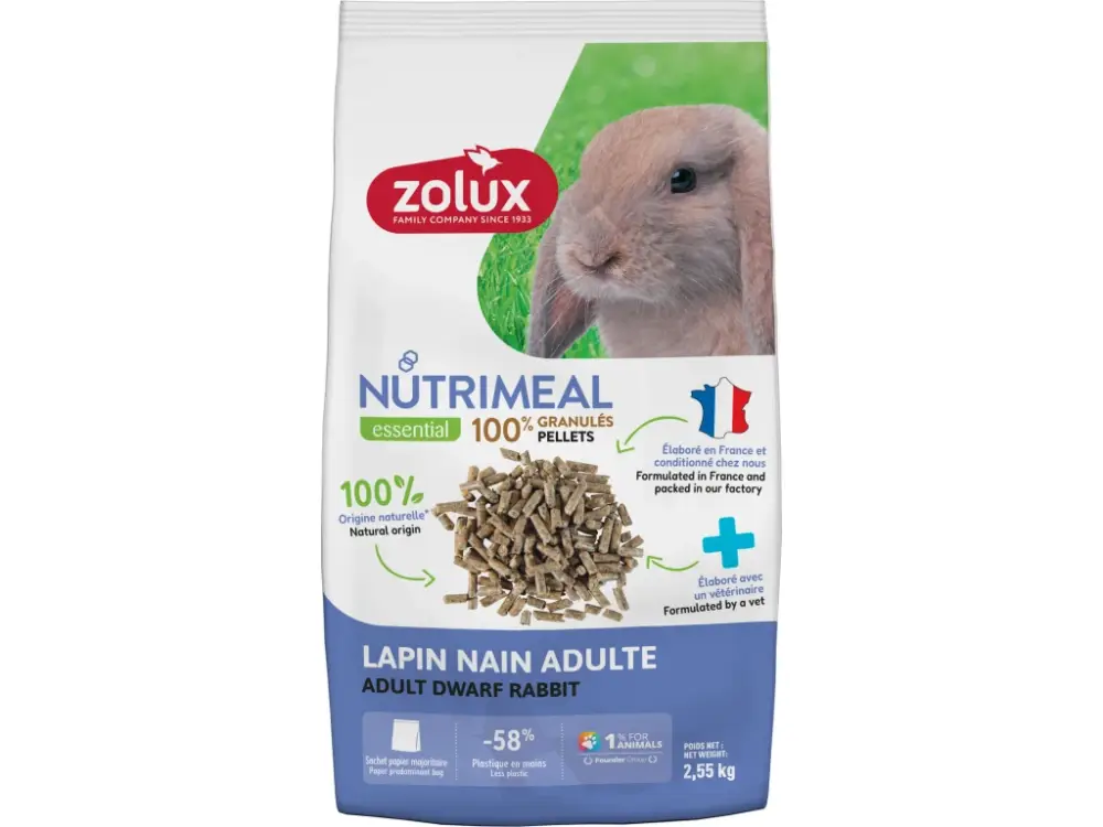 Nejprodávanější Krmivo pro králíky Adult NUTRIMEAL 2,55kg Zolux
