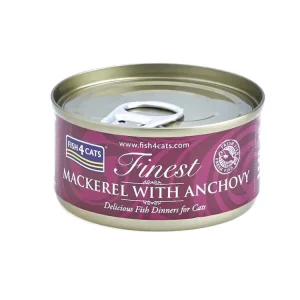 FISH4CATS Konzerva pro kočky Finest makrela s ančovičkami 70 g Přímo Od Výrobce