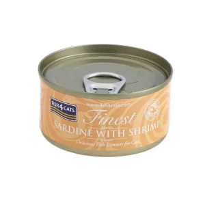 Horká Nabídka FISH4CATS Konzerva pro kočky Finest sardinka s krevetami 70 g