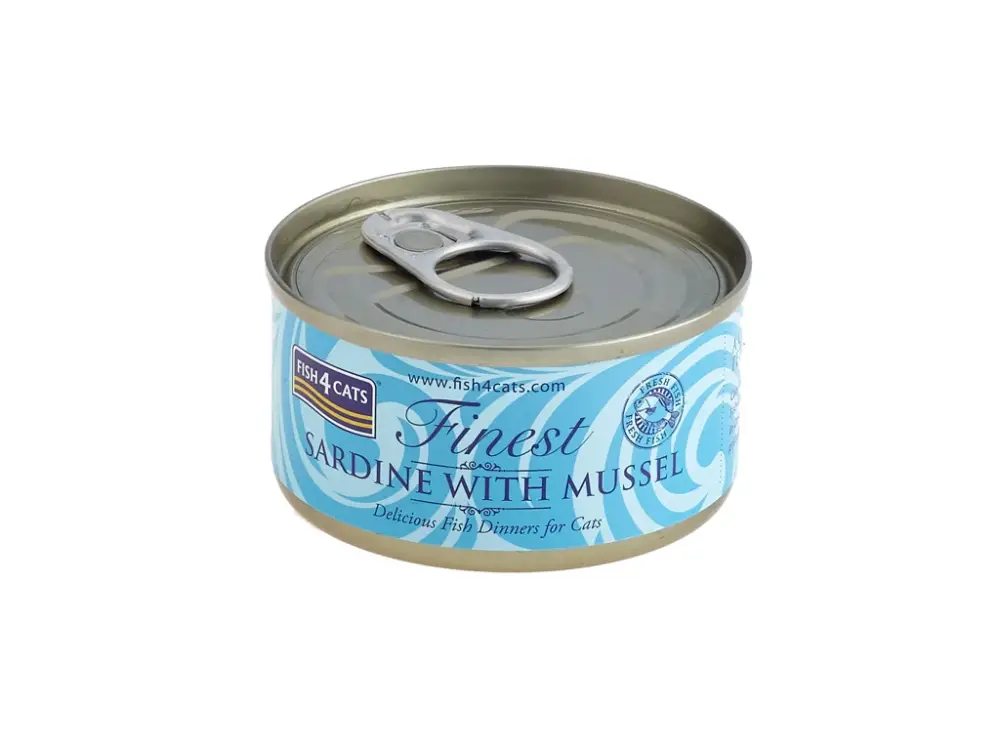 FISH4CATS Konzerva pro kočky Finest sardinka s mušlemi 70 g Vrácení Zdarma
