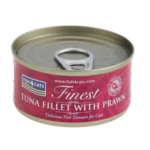Rychlé Dodání FISH4CATS Konzerva pro kočky Finest tuňák s krevetami 70 g