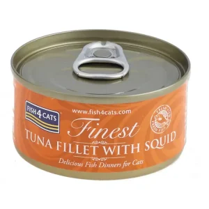 Značkový FISH4CATS Konzerva pro kočky Finest tuňák s olihní 70 g