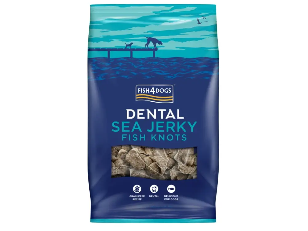 Rychlé Dodání FISH4DOGS Pamlsky pro psy DENTAL SEA mořská ryba - uzlíky 500 g