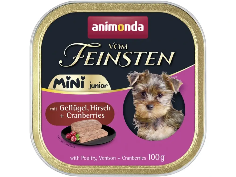 Expresní Doručení Animonda paštika Vom Feinsten MINI Junior drůbeží, zvěřina 100g