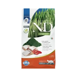 Speciální Cena N&D SPIRULINA Cat GF Herring and Goji Adult 300 g