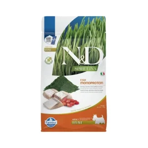 Dokud Zásoby Vydrží N&D SPIRULINA Dog GF Herring and Goji Adult Mini 800 g