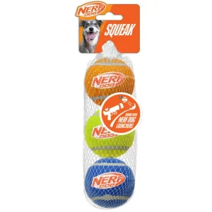 Autentický NERF DOG Hračka pro psy 3 ks pískacích tenisových míčků 6,5 cm