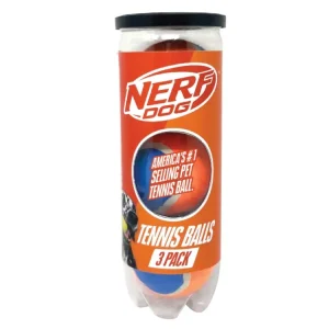 Cenová Bomba NERF DOG Hračka pro psy 3 ks tenisových míčků bez pískadla v tlakové dóze 6,5 cm