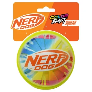 NERF DOG Hračka pro psy pískací míček s barevným úchopem 10 cm Nejprodávanější