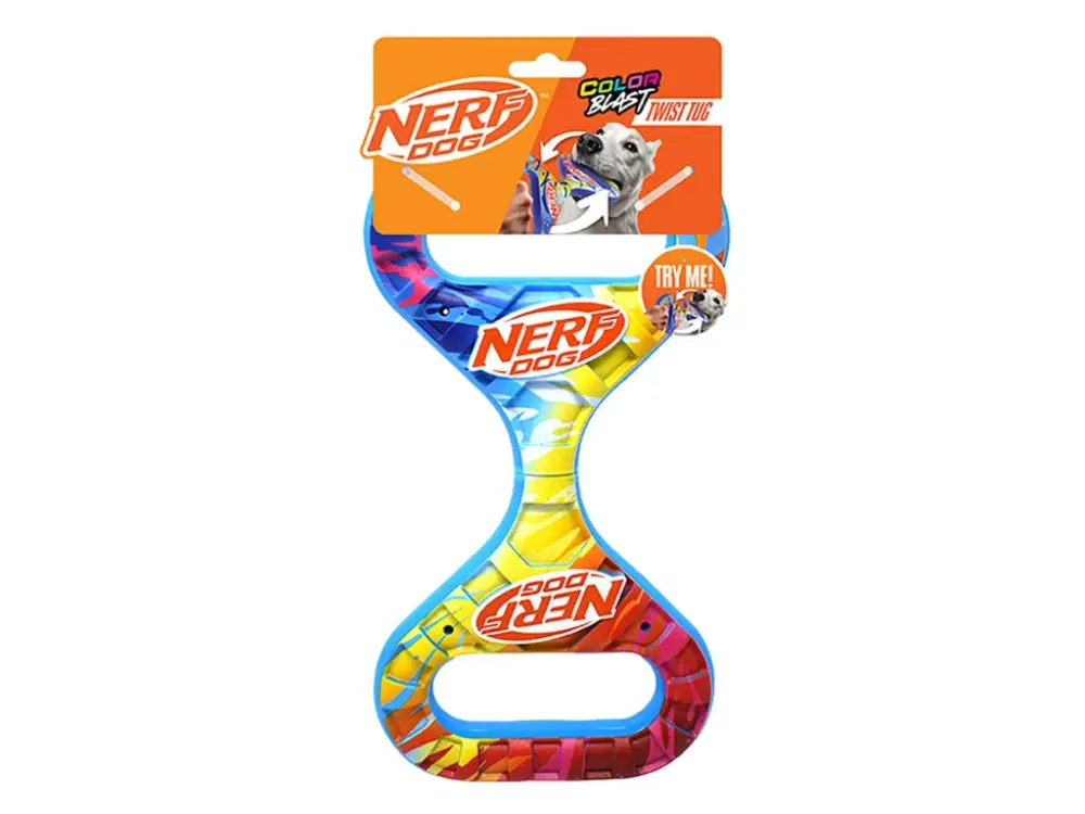 Oblíbený NERF DOG Hračka pro psy rotující táhadlo Infinity s barevným úchopem 27 cm