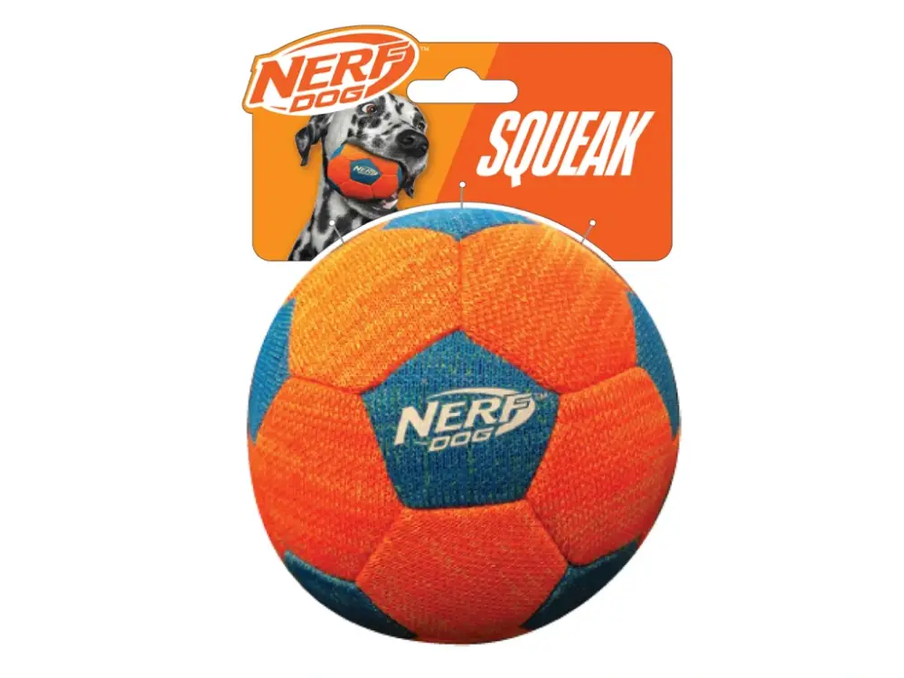 Super Cena NERF DOG Hračka pro psy X-pletený pískací fotbalový míč 12,5 cm
