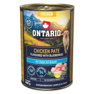 Konzerva Ontario Adult kuřecí pate s příchutí borůvek 400g Objednat Nyní