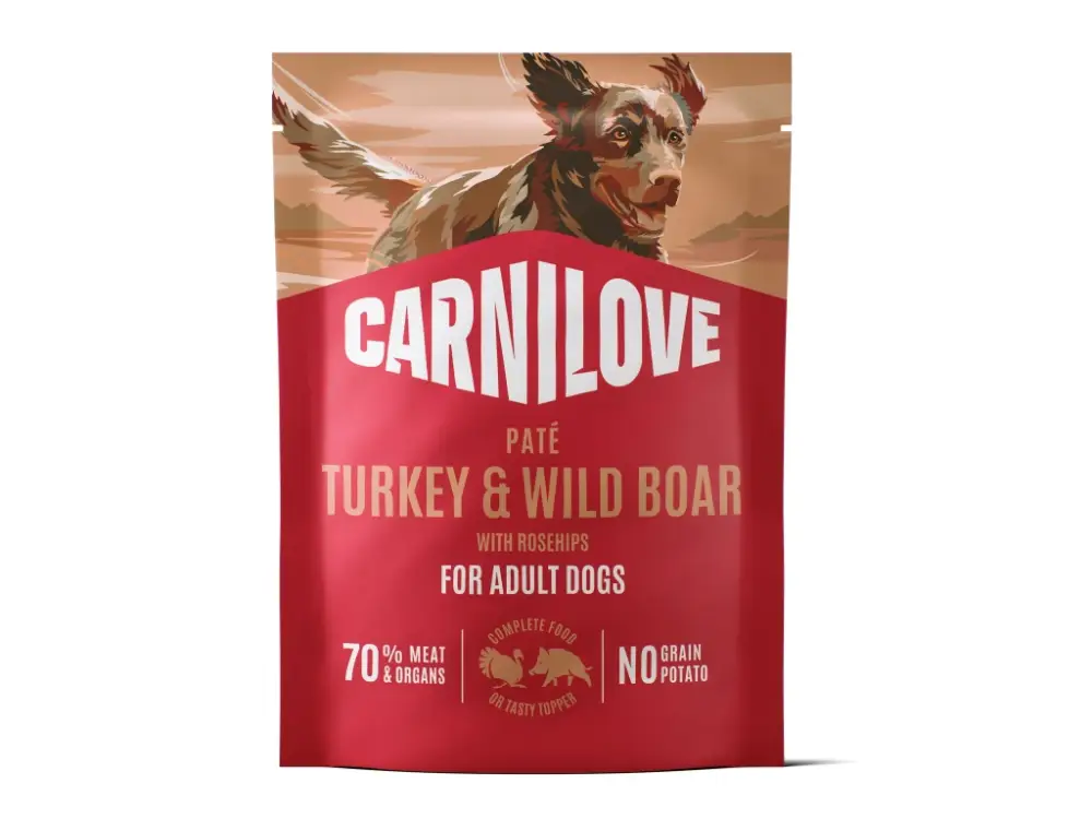 Horká Nabídka Carnilove Dog Kapsa Paté Krůta a divočák + šípky 300g