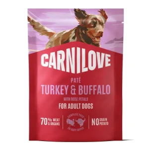 Carnilove Dog Kapsa Paté Krůta a buvol + lístky růží 300g Hit Sezóny