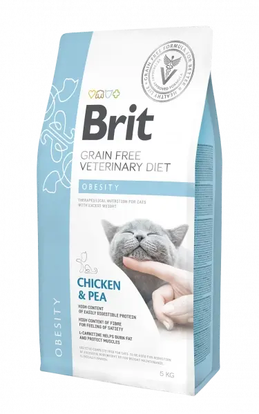 Poslední Šance Brit gf veterinární diety pro kočky Obezita 2 kg