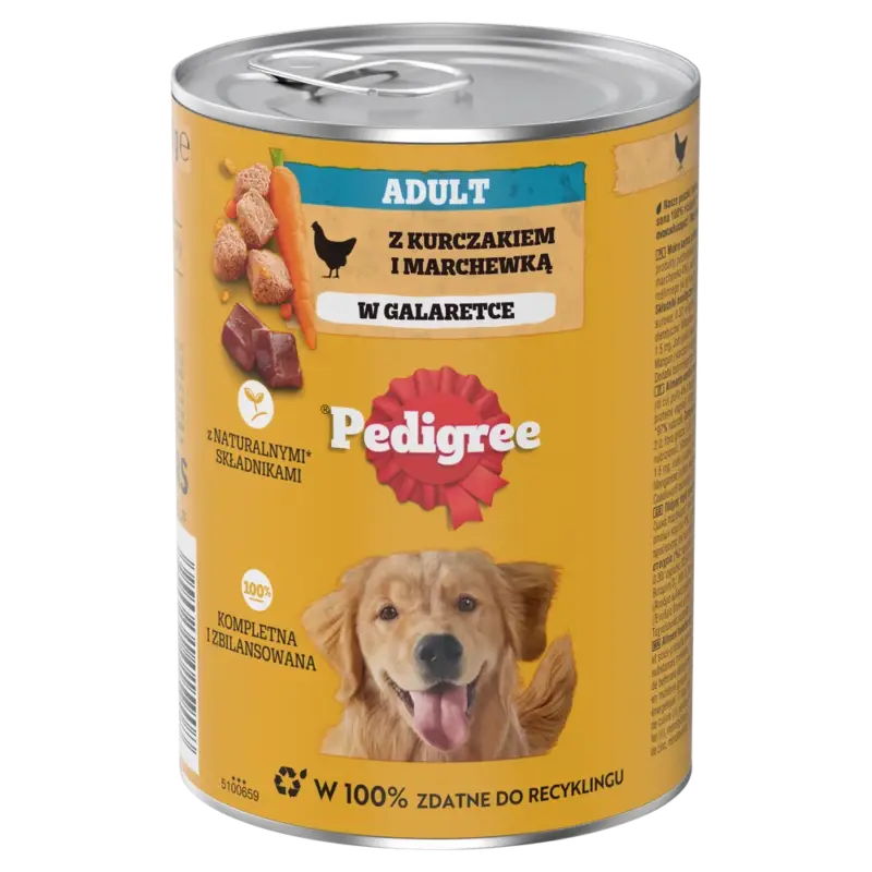 Autentický Pedigree s kuřecím masem a mrkví v želé 400 g