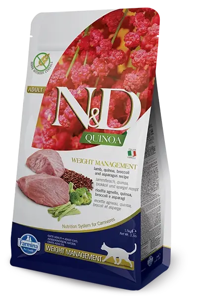 N&D GF Quinoa Cat Weight Management Lamb & Broccoli 1,5 kg Odeslání Ihned