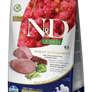 Farmina N&D Quinoa DOG WEIGHT MANAGEMENT LAMB & BROCCOLI 7kg Must-Have