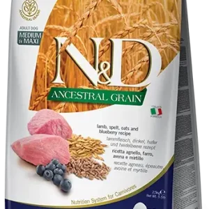 Koupit Online Farmina N&DAdult LAMB BLUEBERRYMEDIUM MAXI 12kg