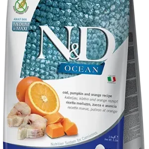 FARMINA N&D Ocean Adult Dog Codfish & Pumpkin & Orange MEDIUM & MAXI 12kg Novinka